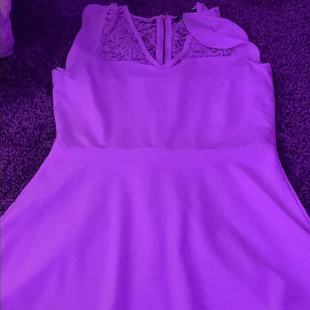 White Lace Cap Sleeve Dress